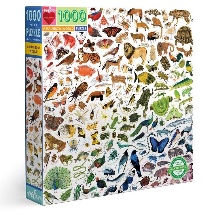 Puzzle eeboo - A RAINBOW WORLD (1000pc)