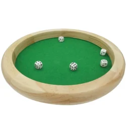 PMWD – Piste de dés Luxe 35 cm avec 5 Dés en bois