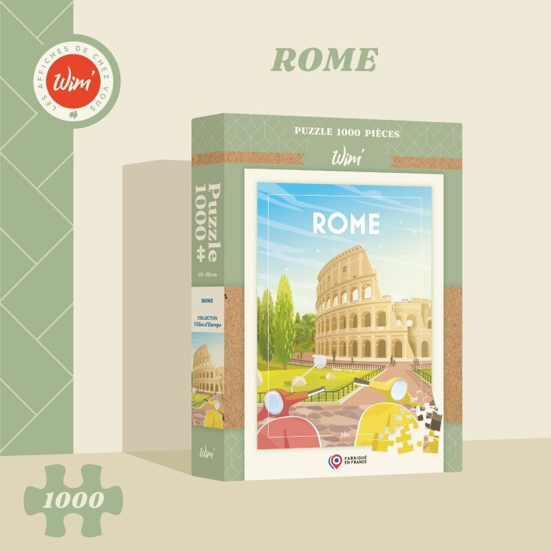 WIM ROME – Puzzle / Affiche « Rome » / 48x68cm