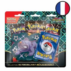 Pokémon EV045 : Destinées de Paldea – Tripack + Pack autocollant réajustable