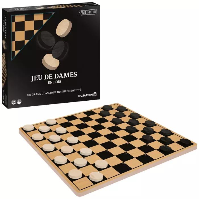 DUJARDIN - Jeu de Dames en Bois - Série Noire – Image 2