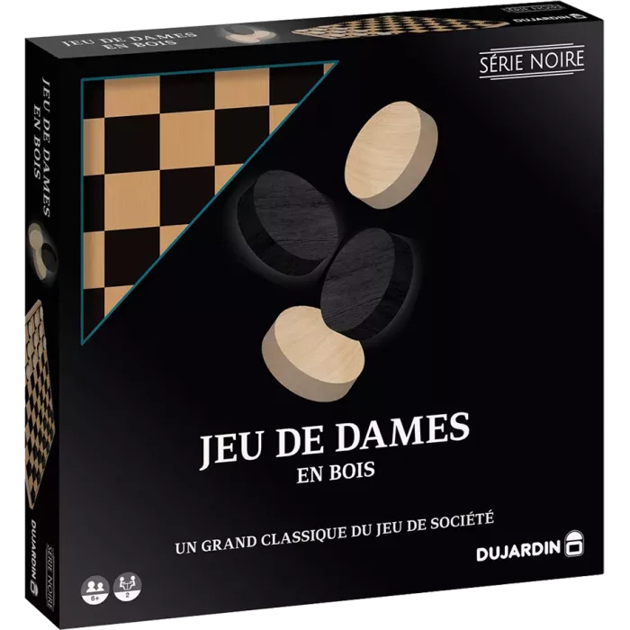 DUJARDIN - Jeu de Dames en Bois - Série Noire