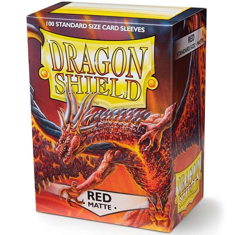 Protège Cartes – Dragon Shield : DS100 – MATTE – (STD x100) : Rouge - Red