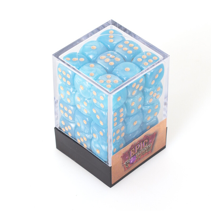 Lot de 36 dés 6 faces D6 - Bleu – Image 2