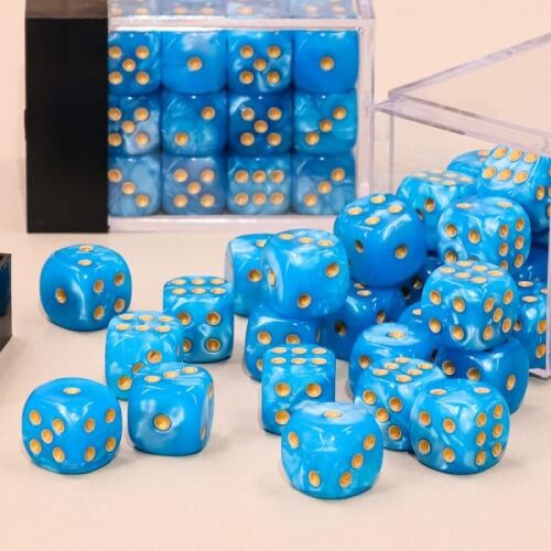 Lot de 36 dés 6 faces D6 - Bleu – Image 3