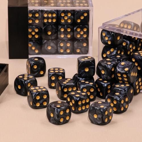 Lot de 36 dés 6 faces D6 - Noir – Image 3