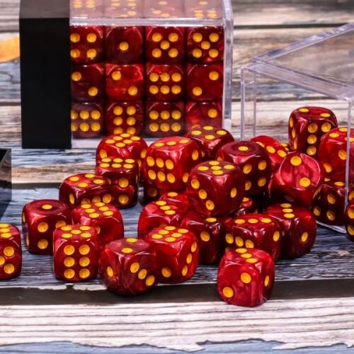Lot de 36 dés 6 faces D6 - Rouge – Image 3