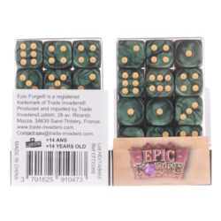 Lot de 36 dés 6 faces D6 – Vert