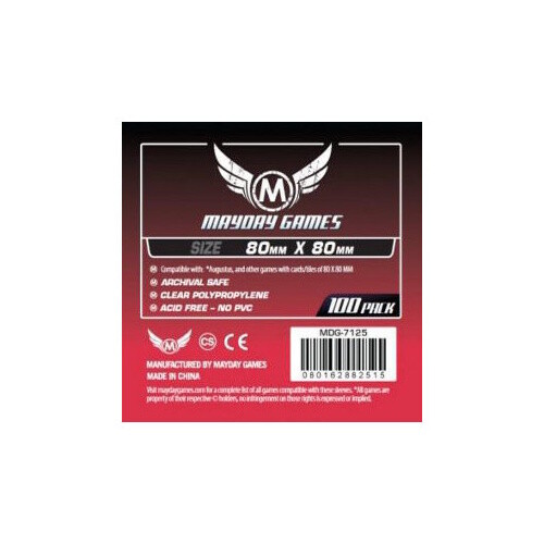 Mayday Games – Protèges Cartes 100pc (80x80mm) Qualité Standard