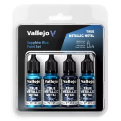 Vallejo True Metallic – Set (4x17ml) – Bleu Saphir (77256)