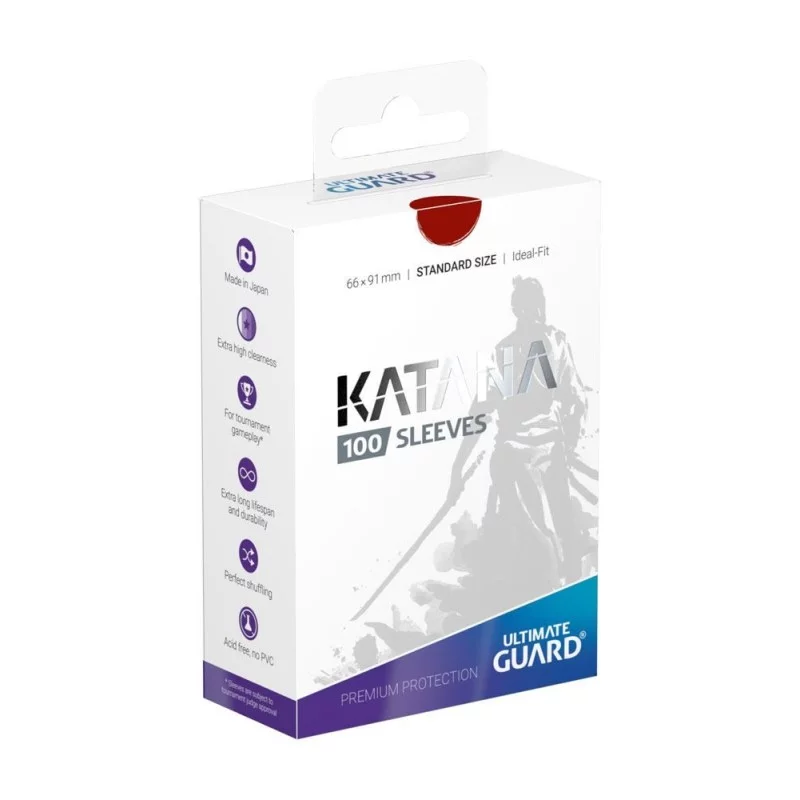 Ultimate Guard - 100 pochettes Katana Sleeves (format Standard) - Rouge