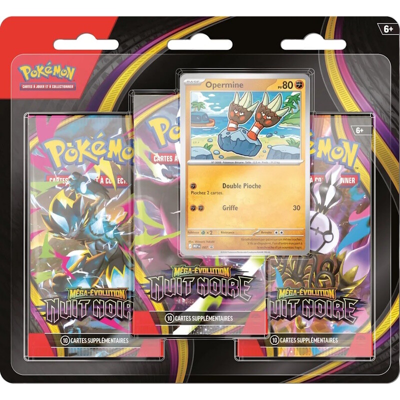 Pokémon ME05 : Nuit Noire - Pack 3 Boosters
