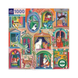 Eeboo – Puzzle 1000 pièces – CATS IN WINDOWS