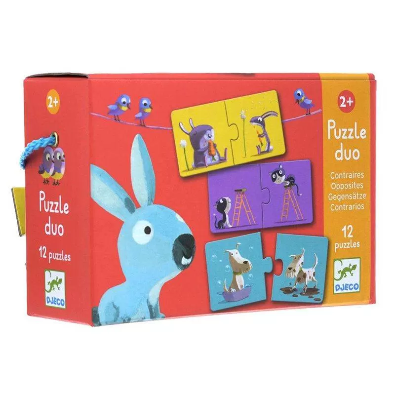 DJECO - PUZZLE - Duo - Contraires (24 pcs)