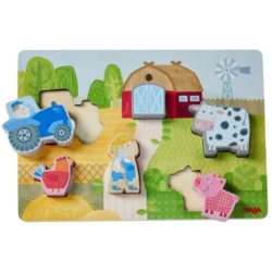 HABA – Puzzle en bois 6pcs – Petite ferme