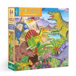 Eeboo – Puzzle 64pc – Dinosaur Island
