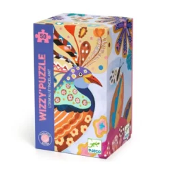 DJECO – PUZZLES – WIZZY PUZZLES – L’oiseau étincelant – 50 pcs