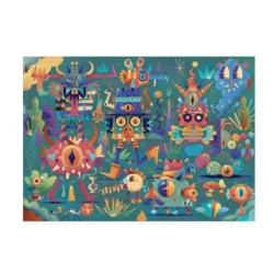 DJECO – PUZZLES – WIZZY PUZZLES – La fête des monstres – 50 pcs