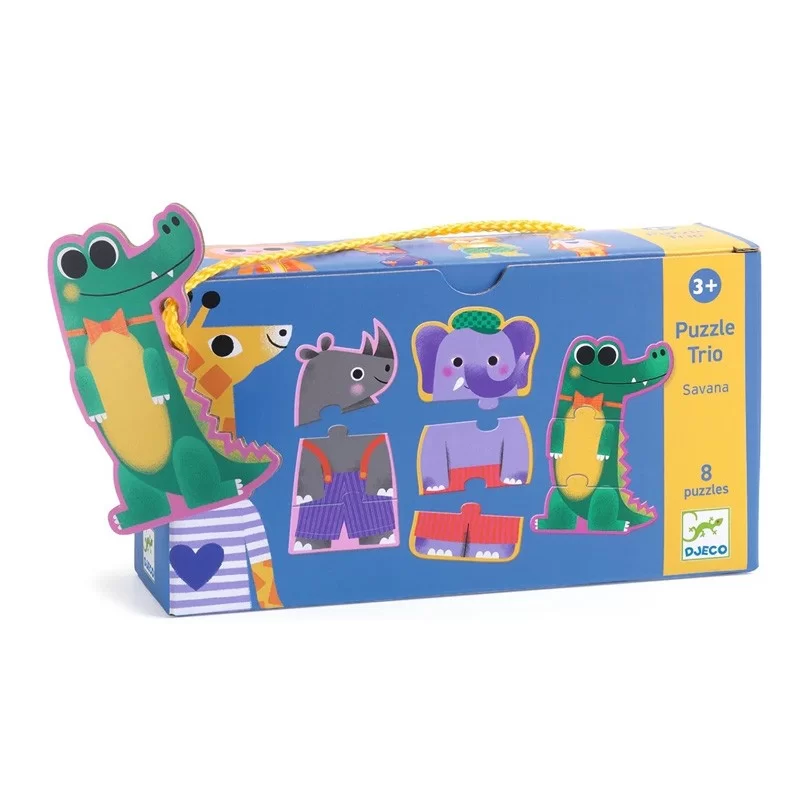 DJECO - PUZZLE - Trio - Savana (24pcs)