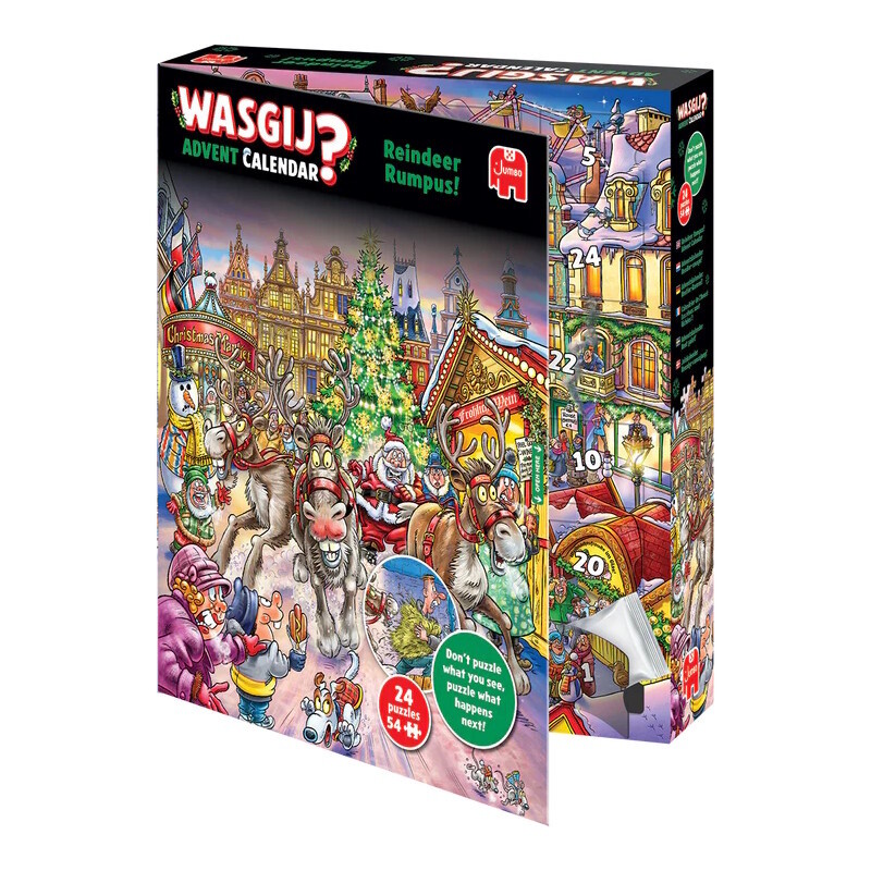 Puzzle Wasgij Christmas - Calendrier de l'Avent - Les rênes sont lâchées !