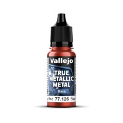Vallejo True Metallic – 18ML – TMM : Rouge Rubis – Red Ruby – BASE 146 [77146]