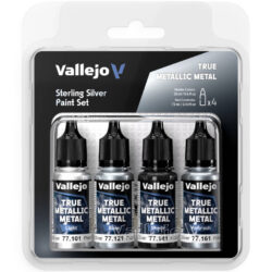 Vallejo True Metallic – Set (4x17ml) – Argent Sterling (77251)