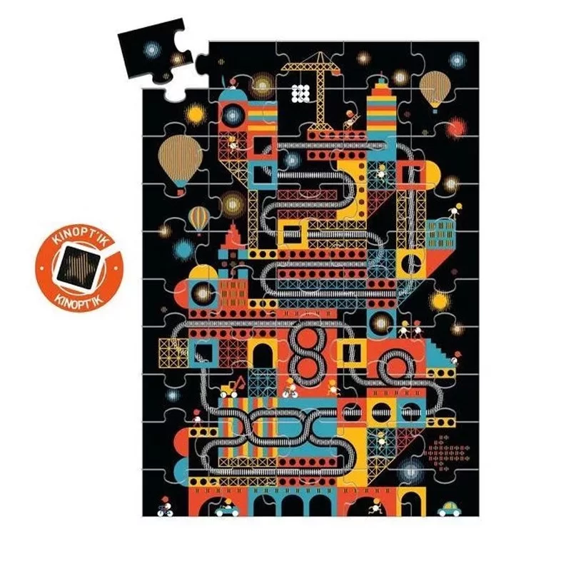 DJECO - PUZZLES - WIZZY PUZZLES - La ville animée - 100 pcs – Image 2