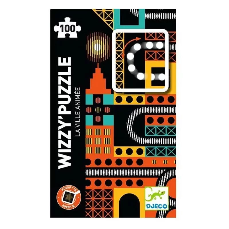 DJECO - PUZZLES - WIZZY PUZZLES - La ville animée - 100 pcs